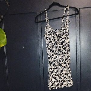 Black and White Floral Dress